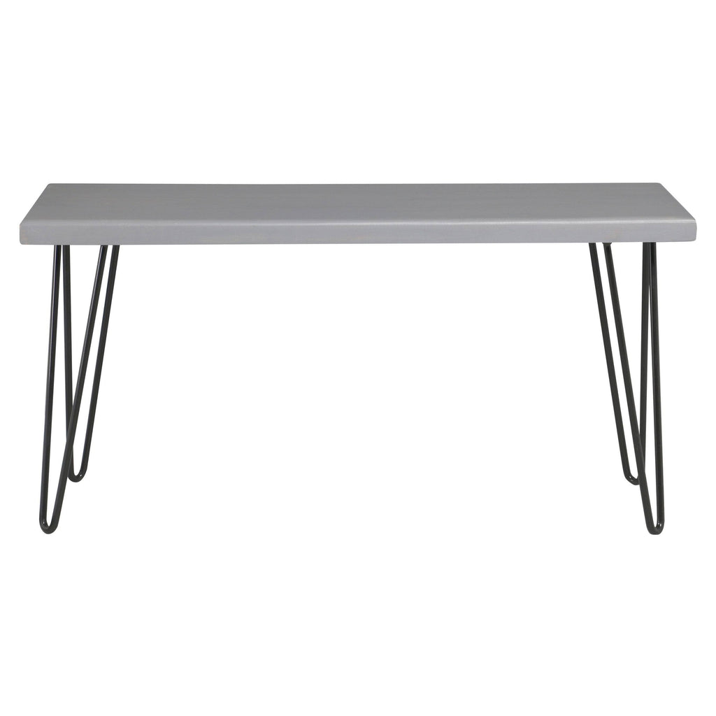 Rustic White Wood Bench A13598