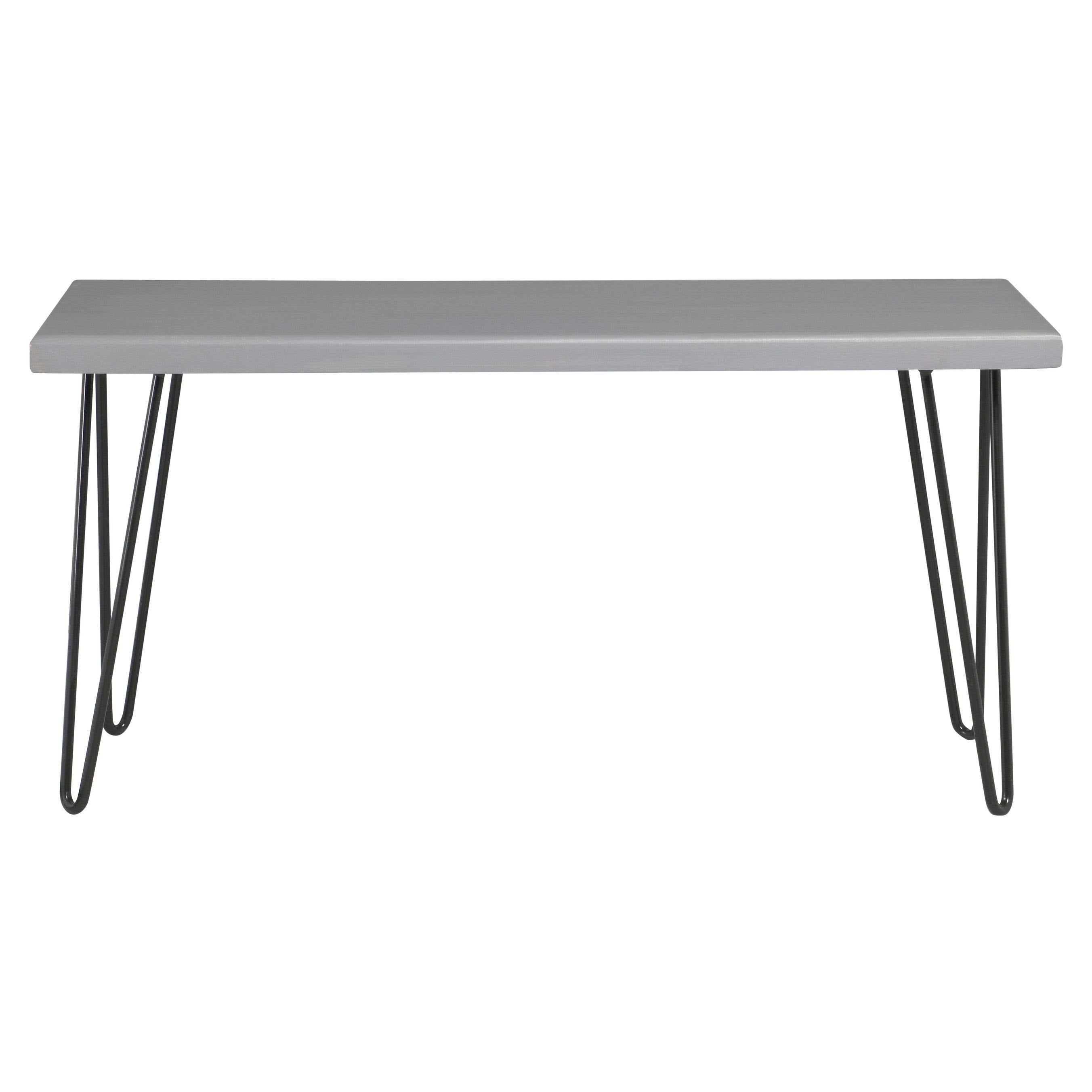 Rustic White Wood Bench A13598