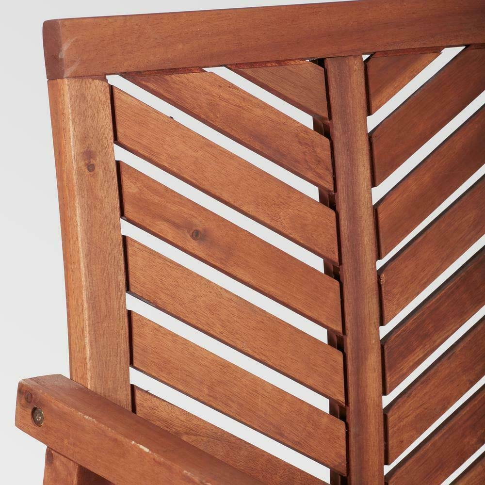 Brown Acacia Wood Outdoor Loveseat D20232