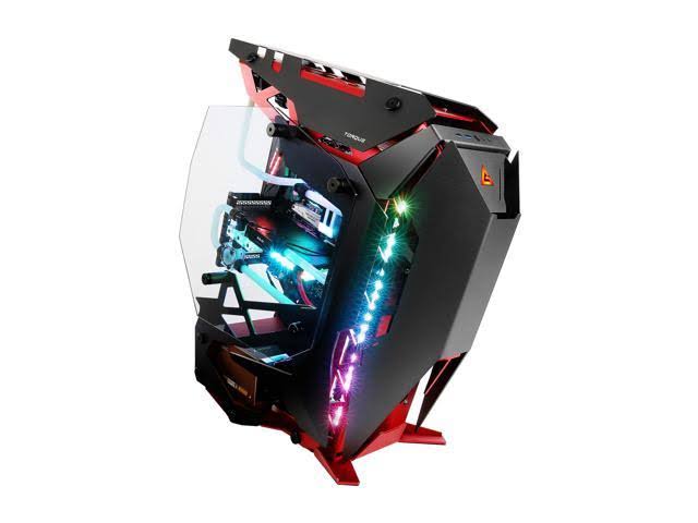 Black Red Aluminum ATX Mid Tower Computer Case X8219