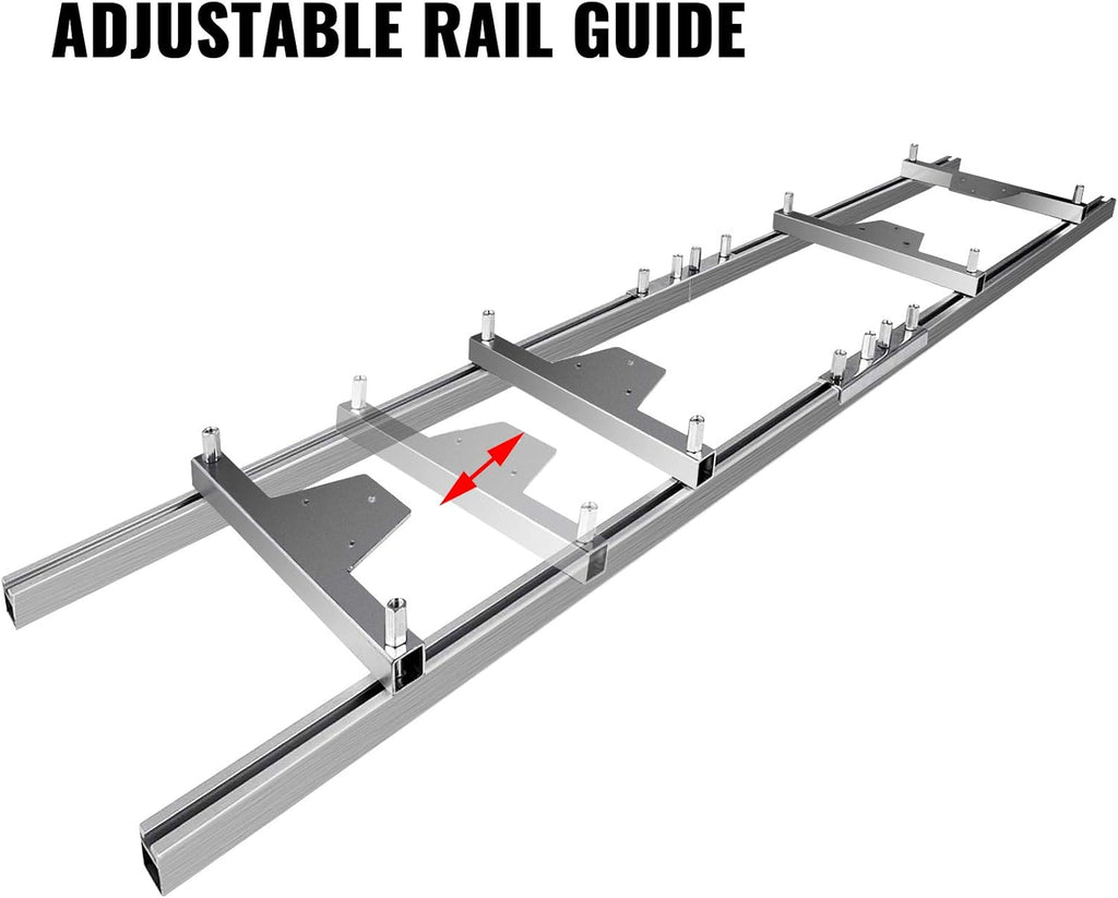 9 FT Chainsaw Mill Rail Guide with 4 Wood Fixing Plate C67525