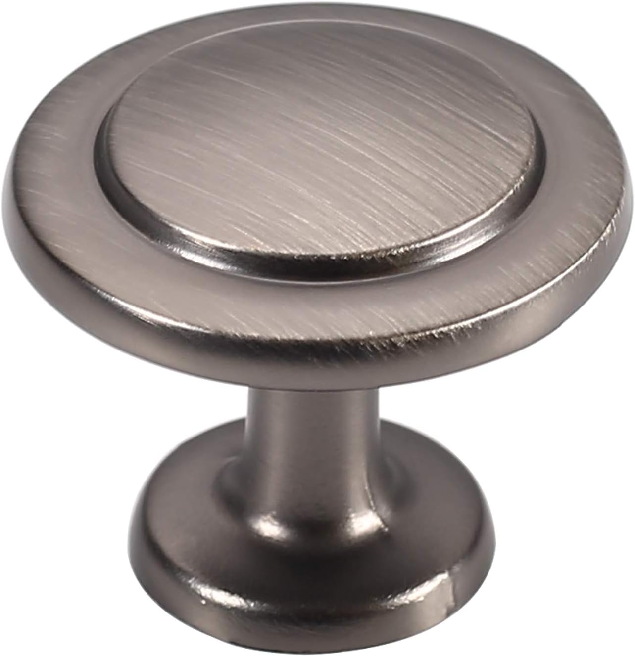 Flat Black 1-1/8 Inch Diameter Mushroom Round Cabinet Knobs 25 Pack E765432