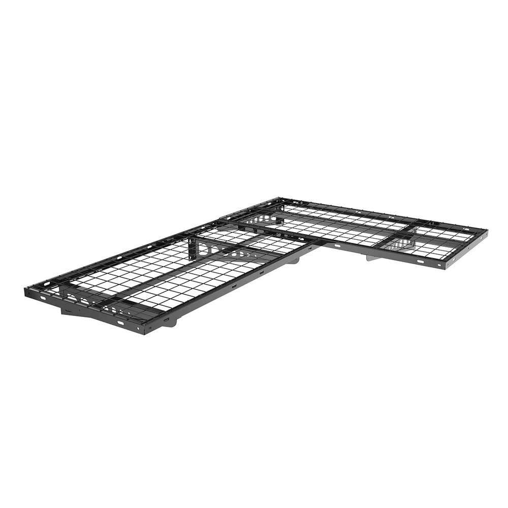 Black Steel Corner Garage Wall Shelving (2-Pack) G167