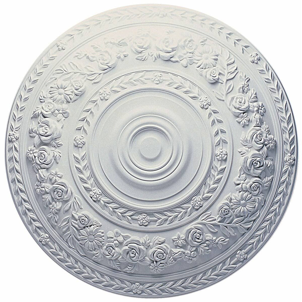 Hand-Painted Walnut Rose Ceiling Medallion C773