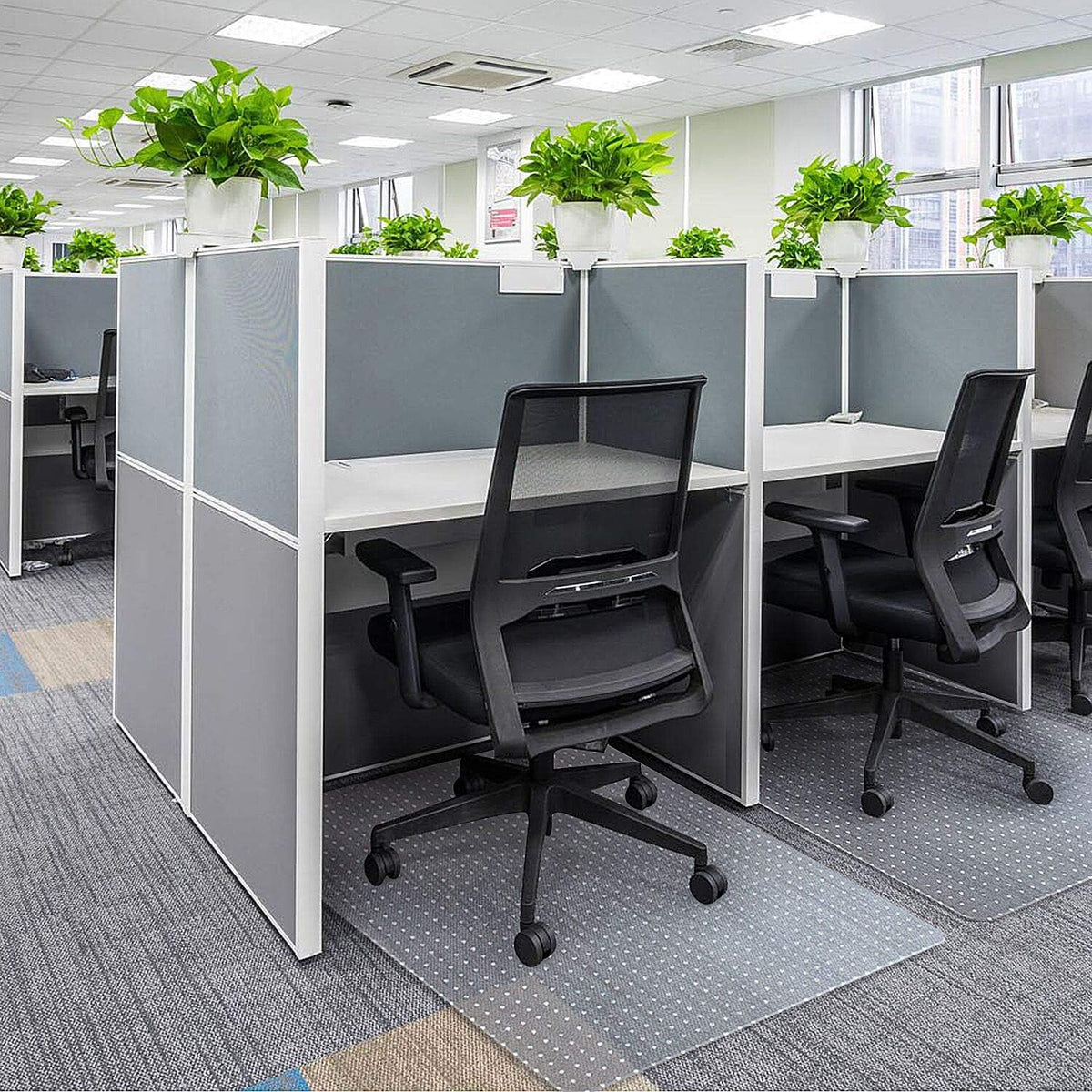 Clear Studded PVC Carpet Chair Mat Q706653