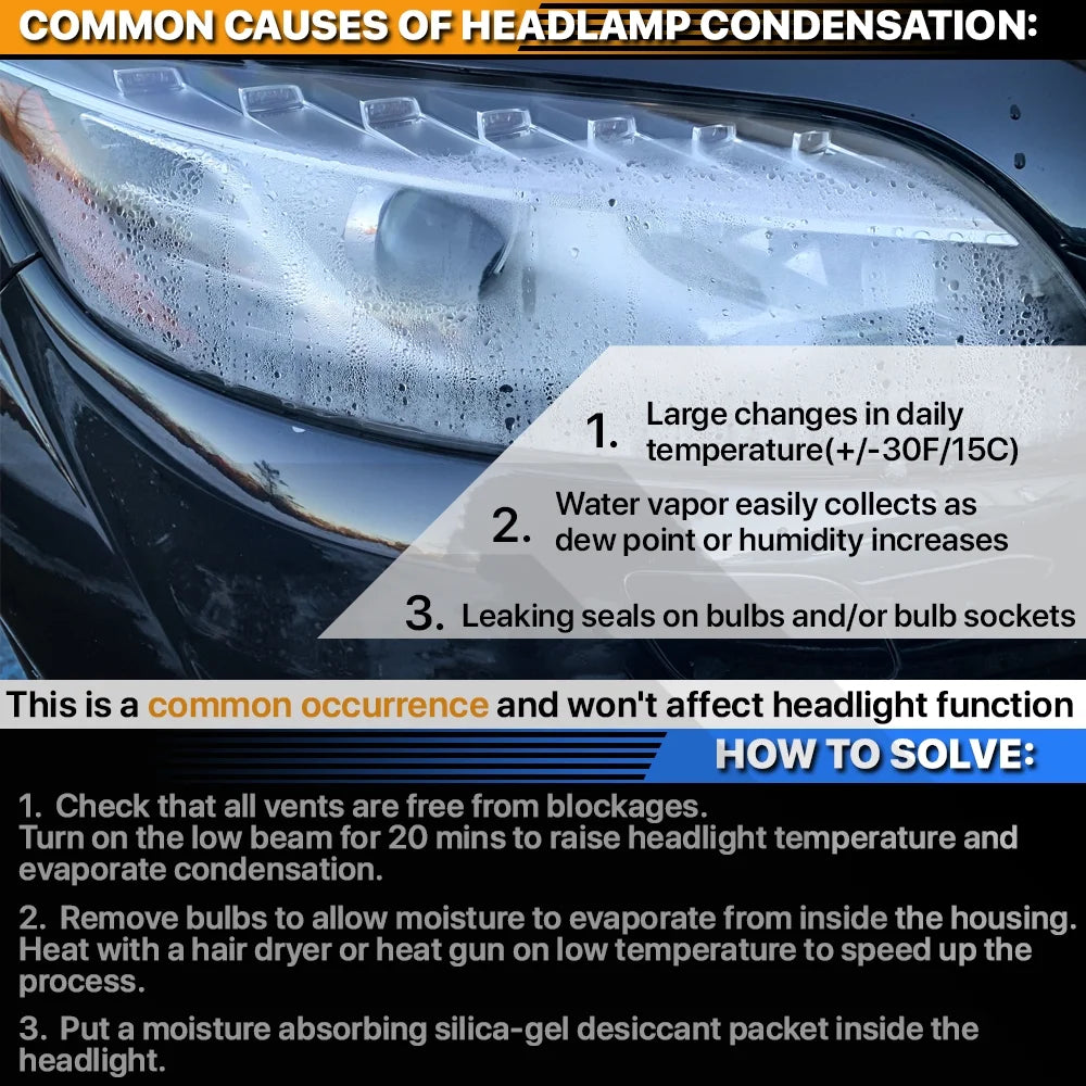 Smoke Tinted Headlight Clear Signal Reflector for Dodge Dakota/Durango O604