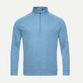 Men's Half-Zip Midlayer Top, Bermudas Blue Melange, EU Size 48 Y376