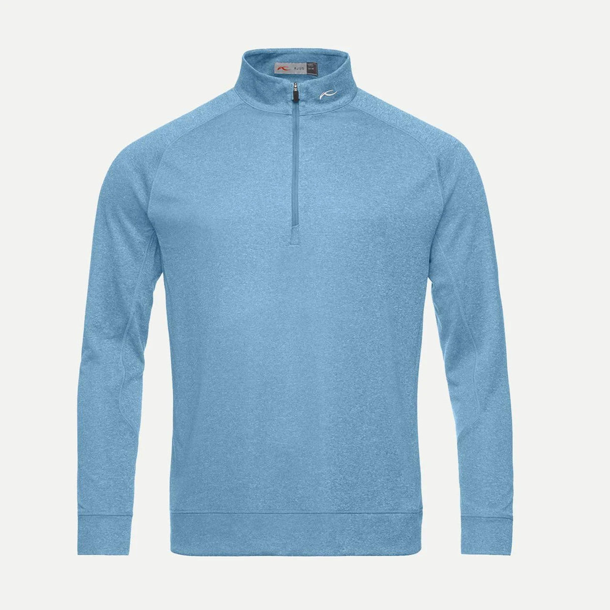 Men's Half-Zip Midlayer Top, Bermudas Blue Melange, EU Size 48 Y376