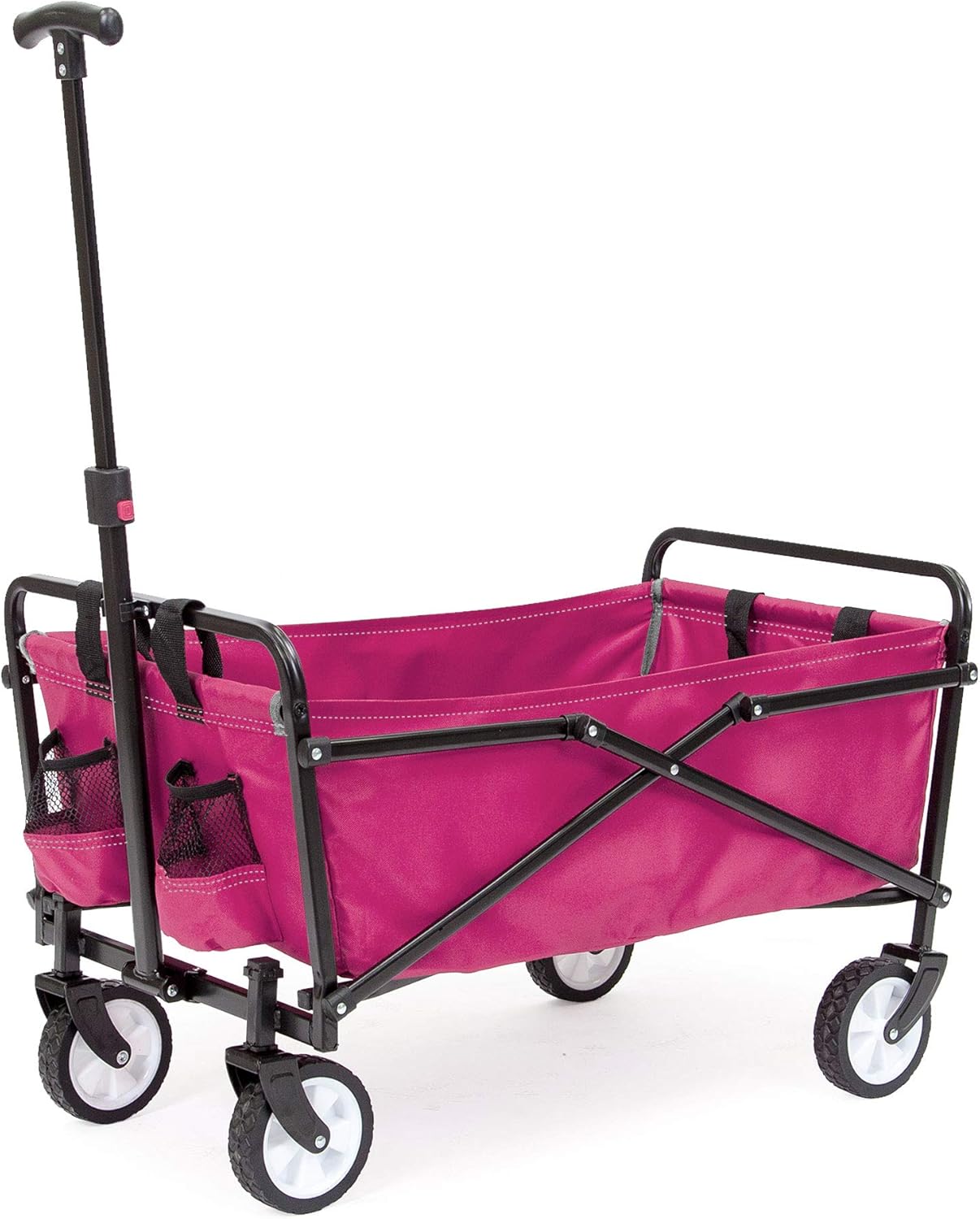 Lightweight Steel Frame Folding Utility Wagon Cart with Pockets Pack of 2 D9611