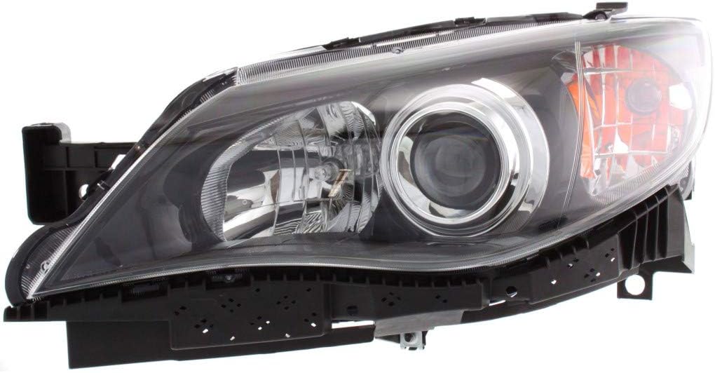 2008-2011 Subaru Impreza Headlight Assembly Passenger Side Black Housing X58839