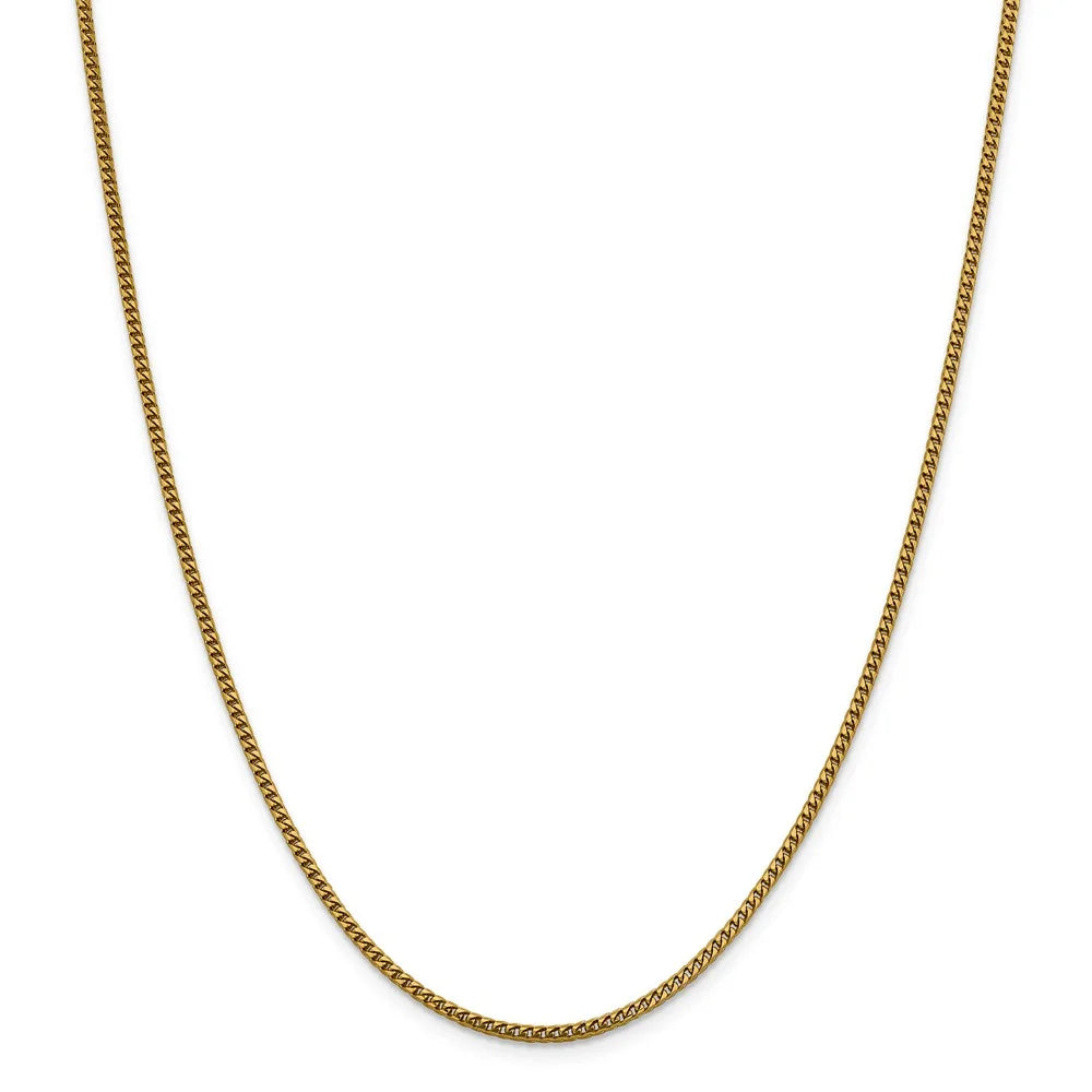 14kt Yellow Gold 2mm Franco Chain 24 inch Lobster Clasp C841455