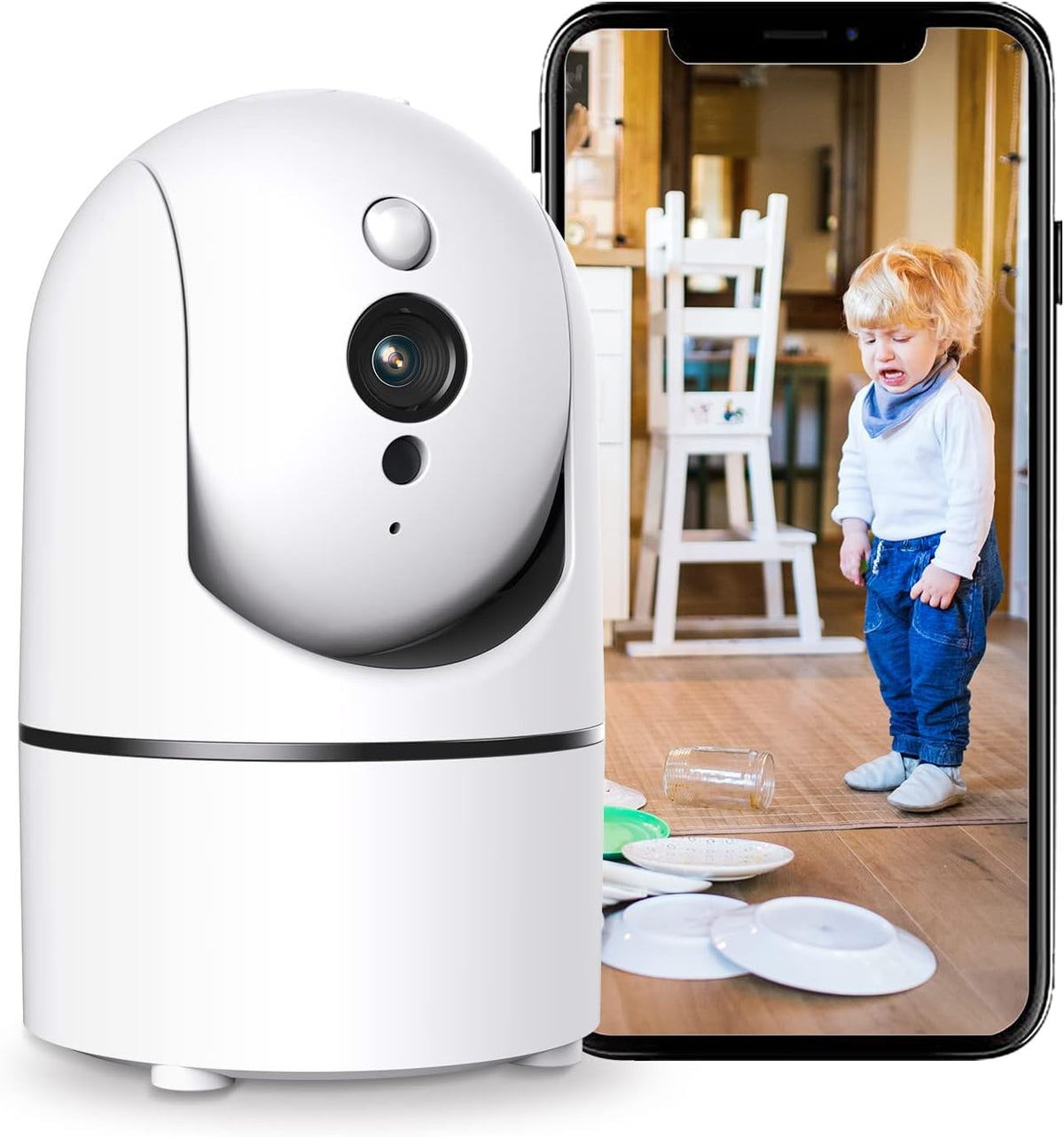 2K 4MP WiFi Indoor Security Camera Pack of 2 V40033