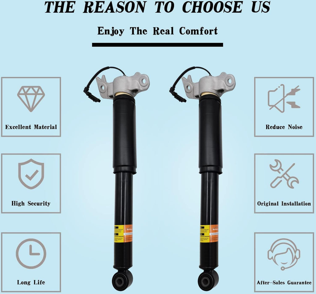 Pair Rear Left Right Shock Absorbers with Upper Mount Assembly J863836