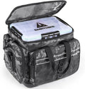 Large Multicam Black Fishing Tackle Bag with 5 Trays and Rod Holder C305