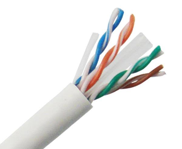 Cat6 Bulk Riser Ethernet Cable, CMR UL Listed Solid Copper UTP, 24 AWG 1000ft White M1858