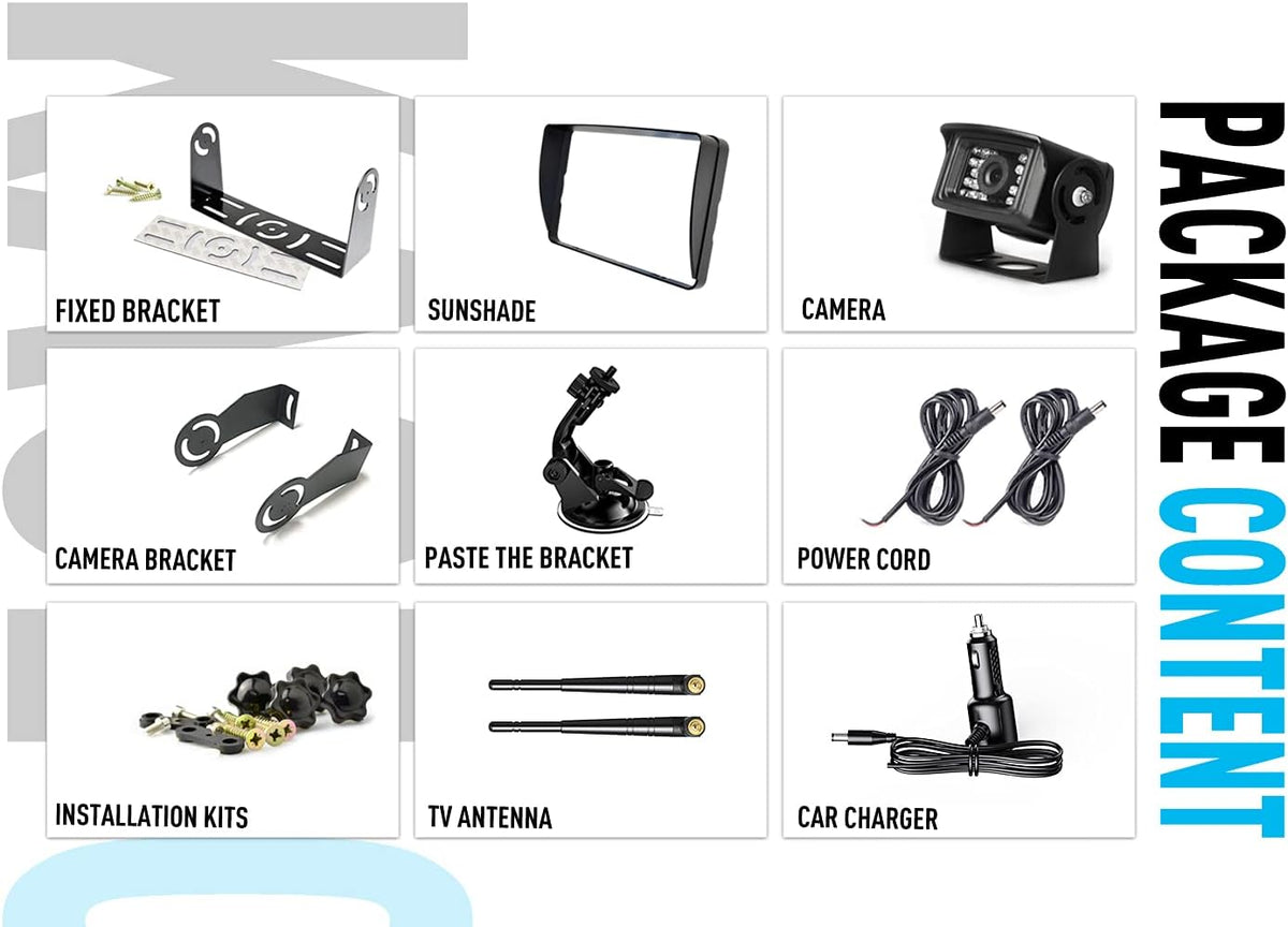 Wireless Backup Camera System Kit with 7’’ LCD Monitor H296