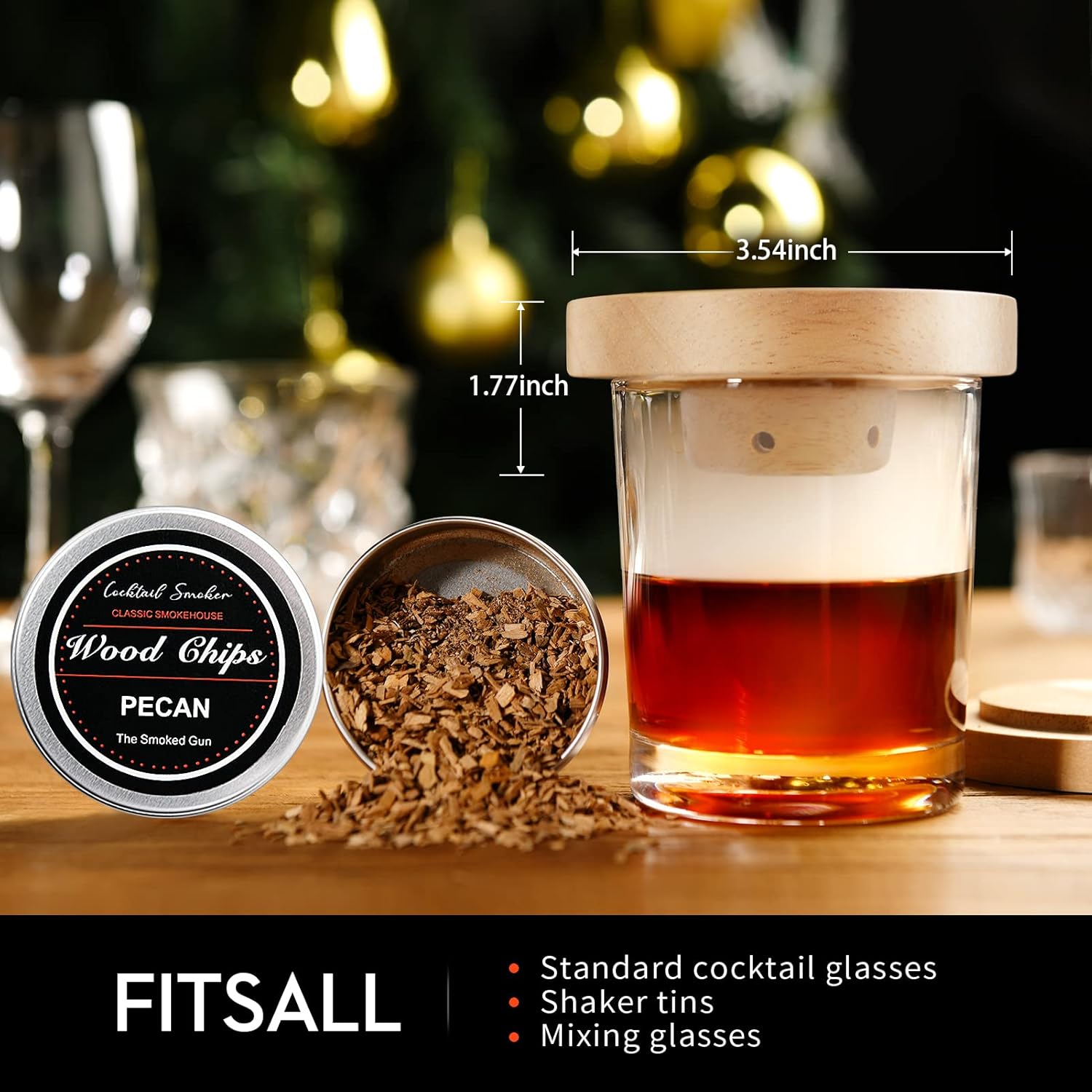 Cocktail Smoker Kit with Torch, 4 Pack Wood Chips, Pack of 2 Y644