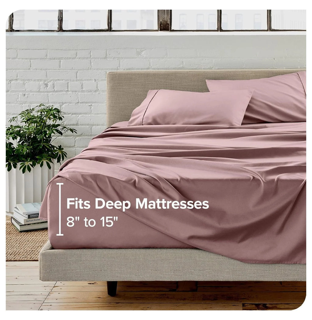Split Head Flex King 4 Piece Microfiber Bed Sheet Set G327768