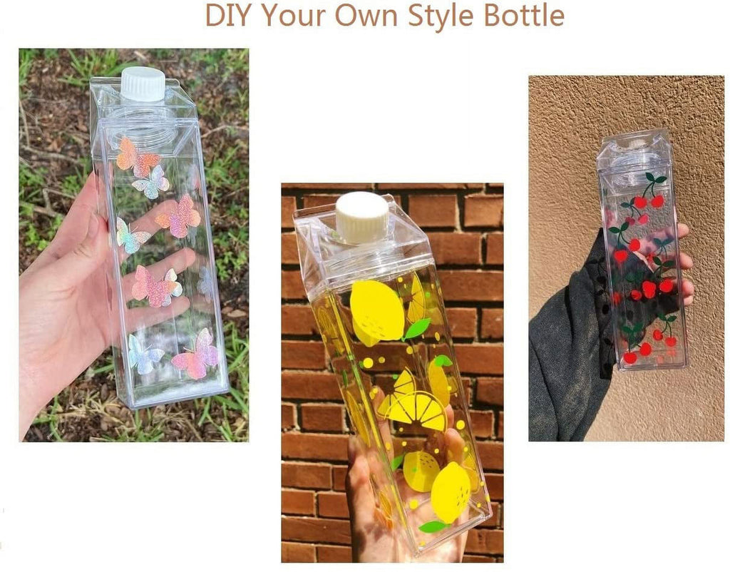 Clear Milk Carton Water Bottle A53344