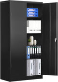 Locking Steel Storage Cabinet with 2 Doors and 2 Adjustable Shelves J889