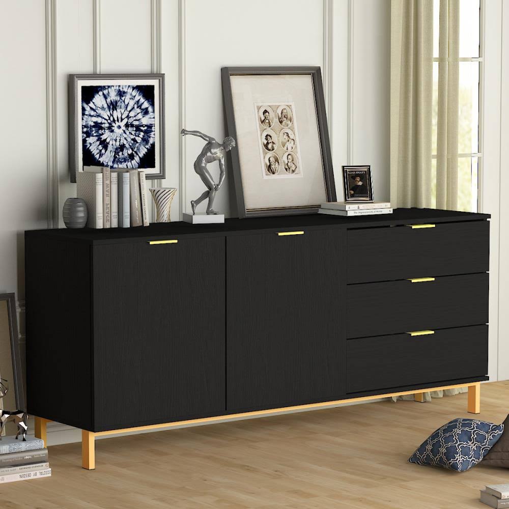 Black 2-Door Storage Cabinet V847216