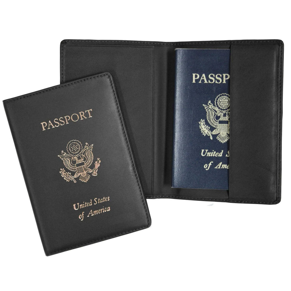 Blue Leather Passport Case O337