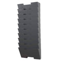 Gray Wall Mount Steel Vertical File Organizer 10 Sectional Modular X70831
