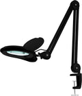 Gray 5 Inches Diameter Lens LED Magnifying Lamp with Clamp Q14674