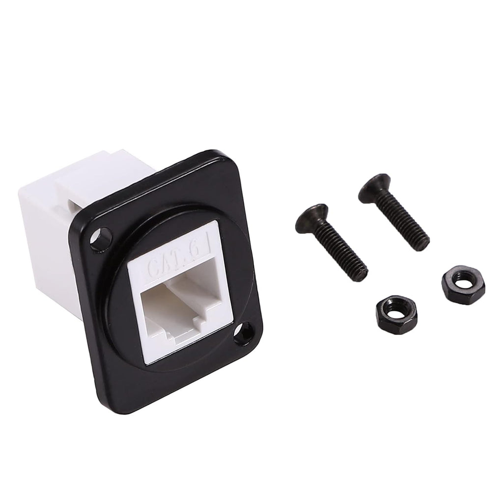 RJ45 Socket Panel Mount Connector, CAT6/CAT5E/CAT5 Female to Female LAN Adapter V3483