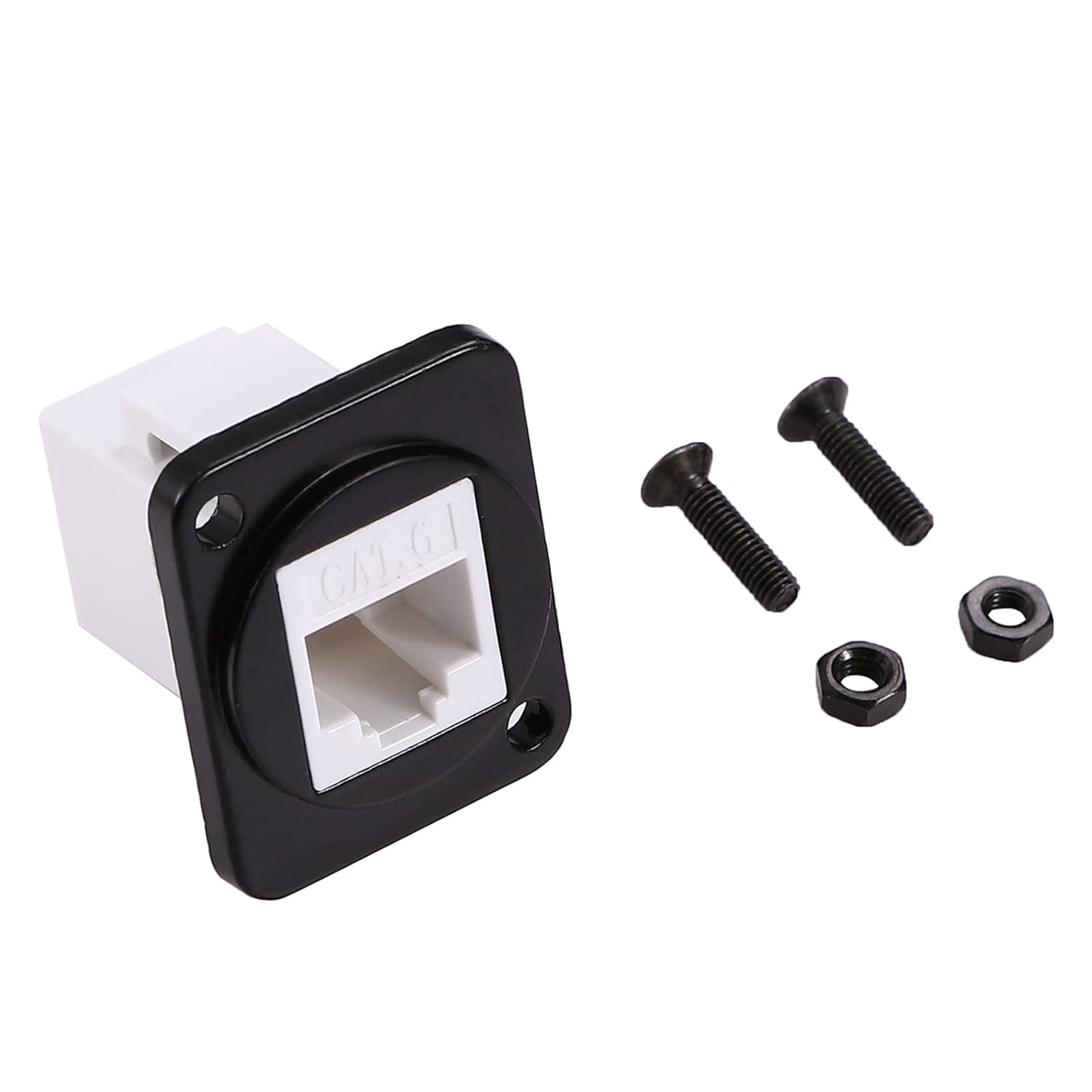 RJ45 Socket Panel Mount Connector, CAT6/CAT5E/CAT5 Female to Female LAN Adapter V3483