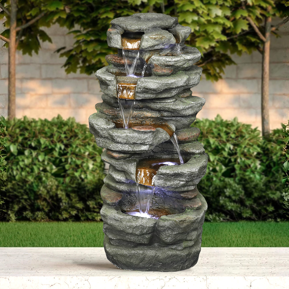 Rock Water Fountain with Led Lights B587