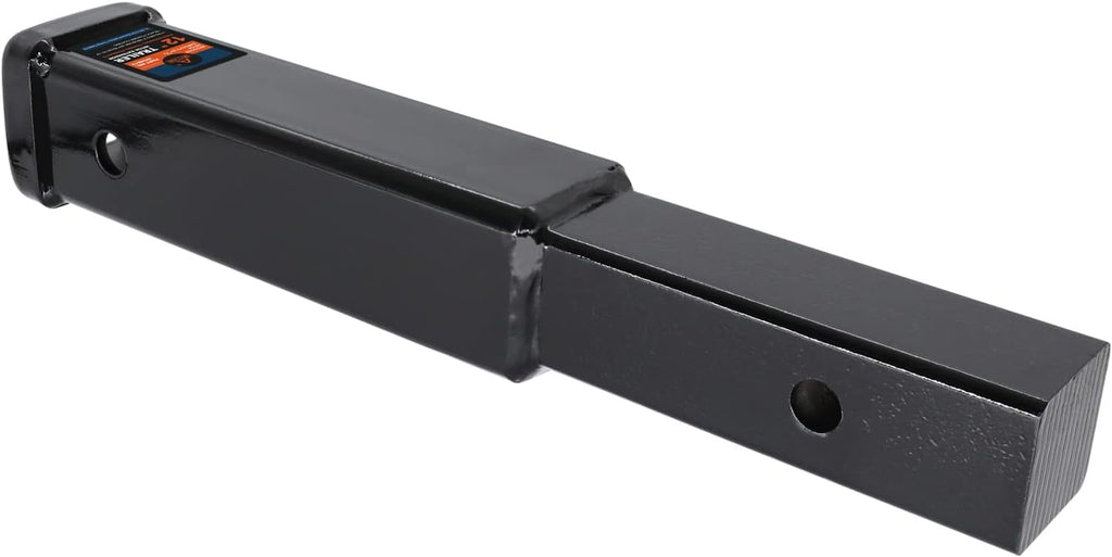 Hitch Extension 12 Long Solid Trailer Extender for 2 Receiver Tube Tow Bar Steel Shank Heavy Duty 3500 lbs Pack of 2 Q889856