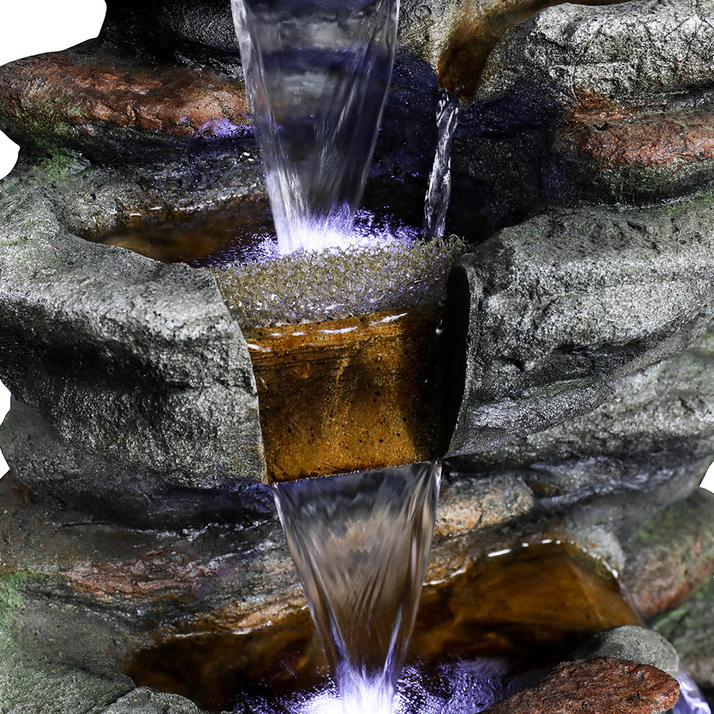 Rock Water Fountain with Led Lights B587