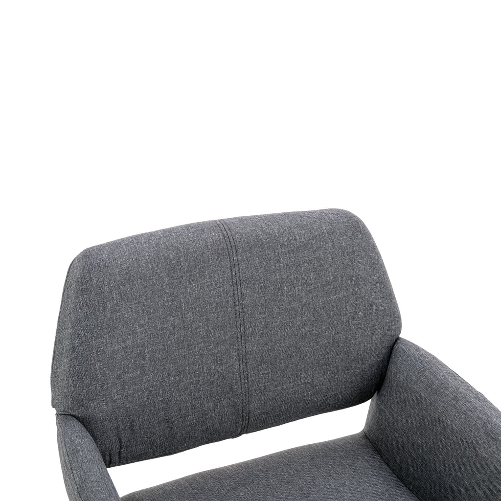 Gray Upholstered Accent Chair with Metal Legs U53466