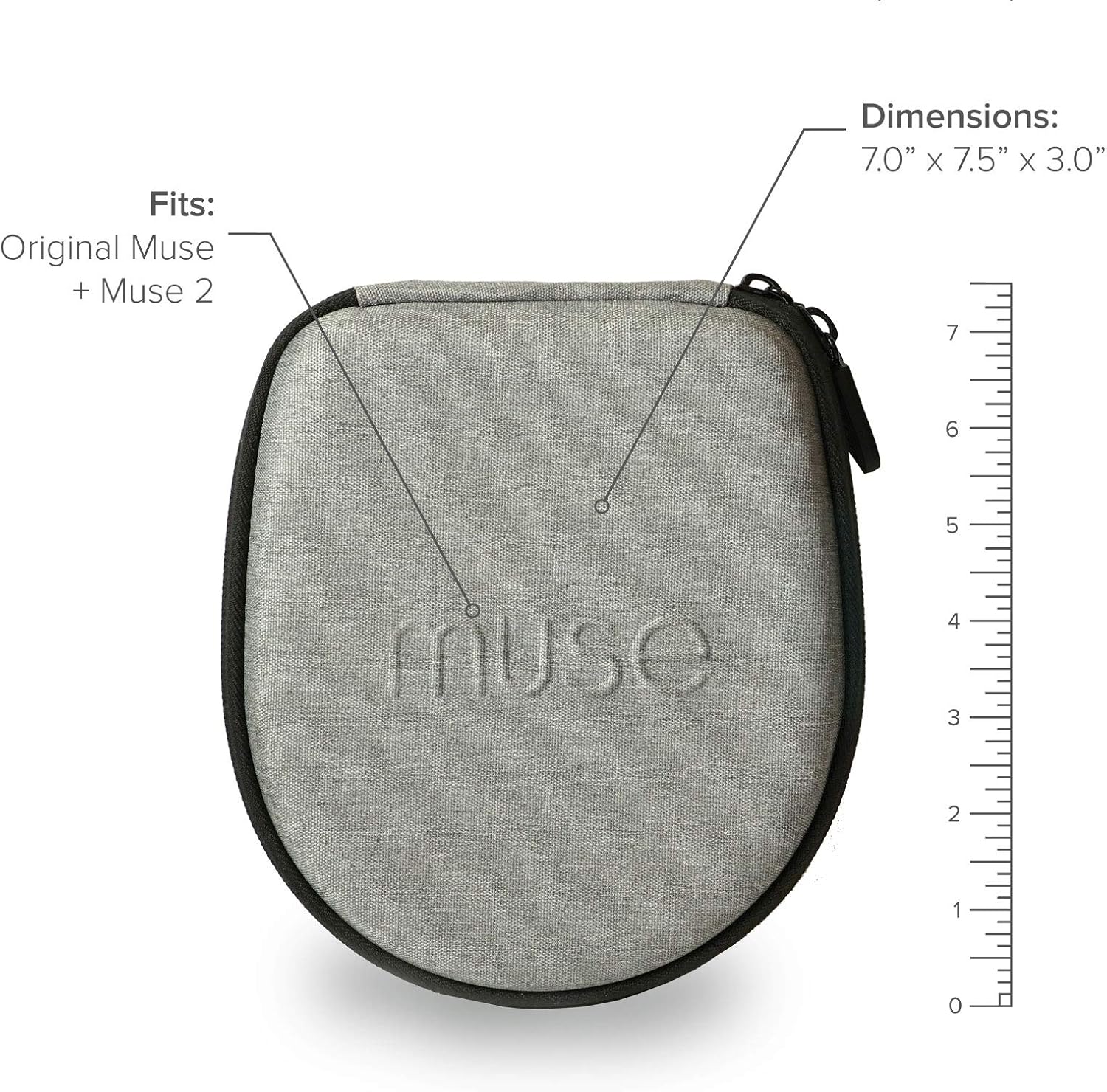 Muse 2 Brain Sensing Headband with Official Hard Case Bundle F1767