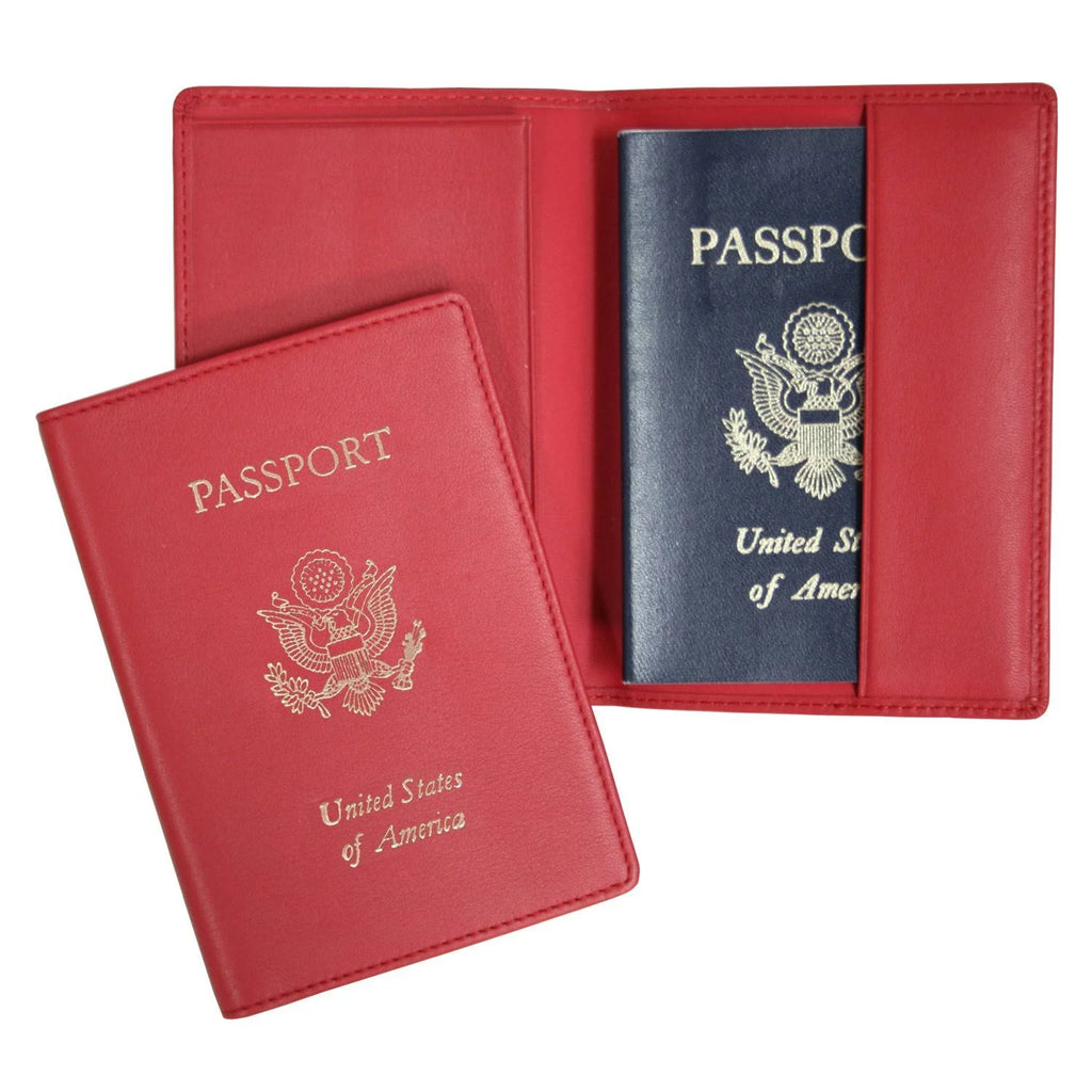 Blue Leather Passport Case O337