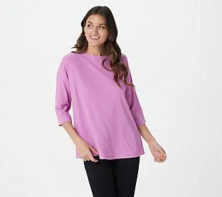 African Orchid Ribbed Knit Top J830