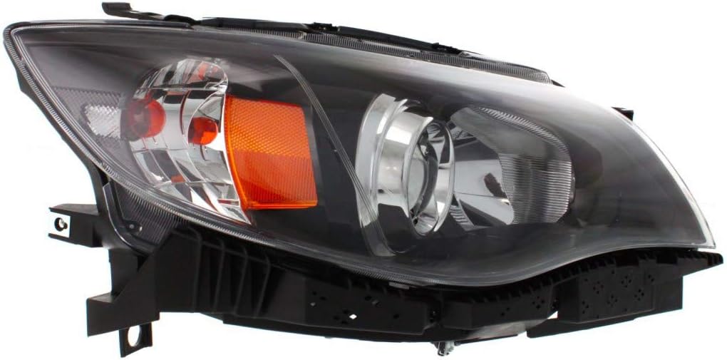 2008-2011 Subaru Impreza Headlight Assembly Passenger Side Black Housing X58839
