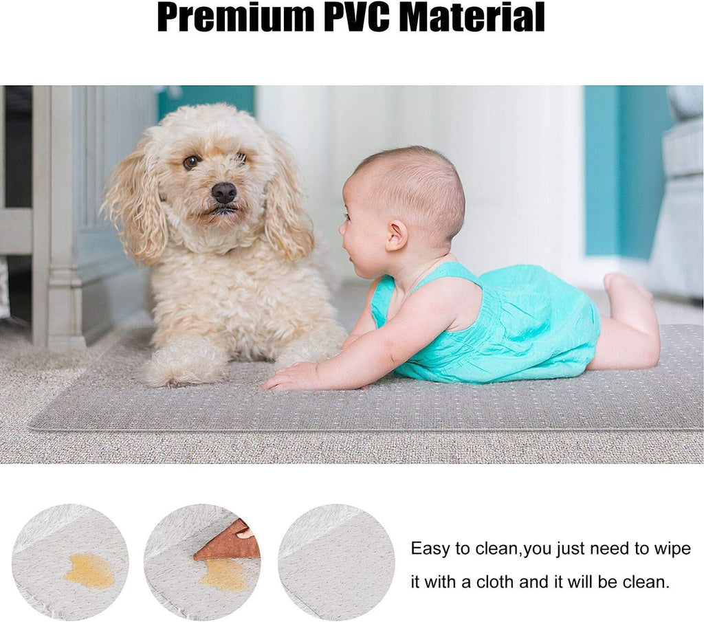 Clear Studded PVC Carpet Chair Mat Q706653