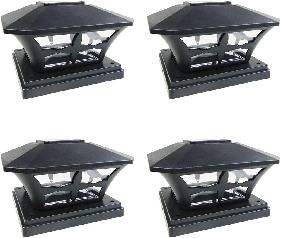 4 Pack Bronze Solar LED Post Cap Light G2805