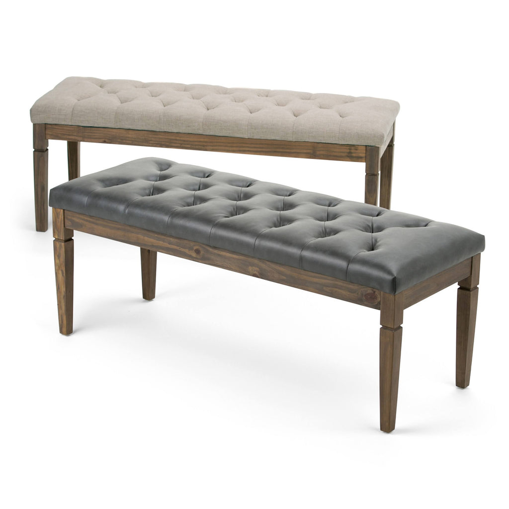 Distressed Saddle Brown Rectangle Ottoman Bench G7036