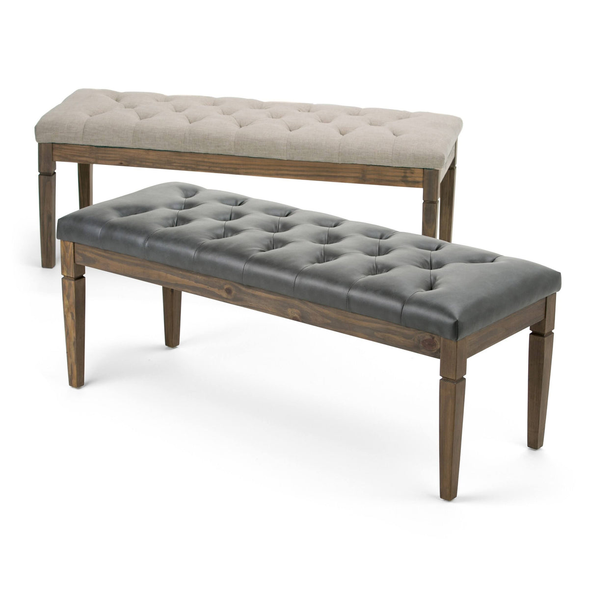 Distressed Saddle Brown Rectangle Ottoman Bench G7036