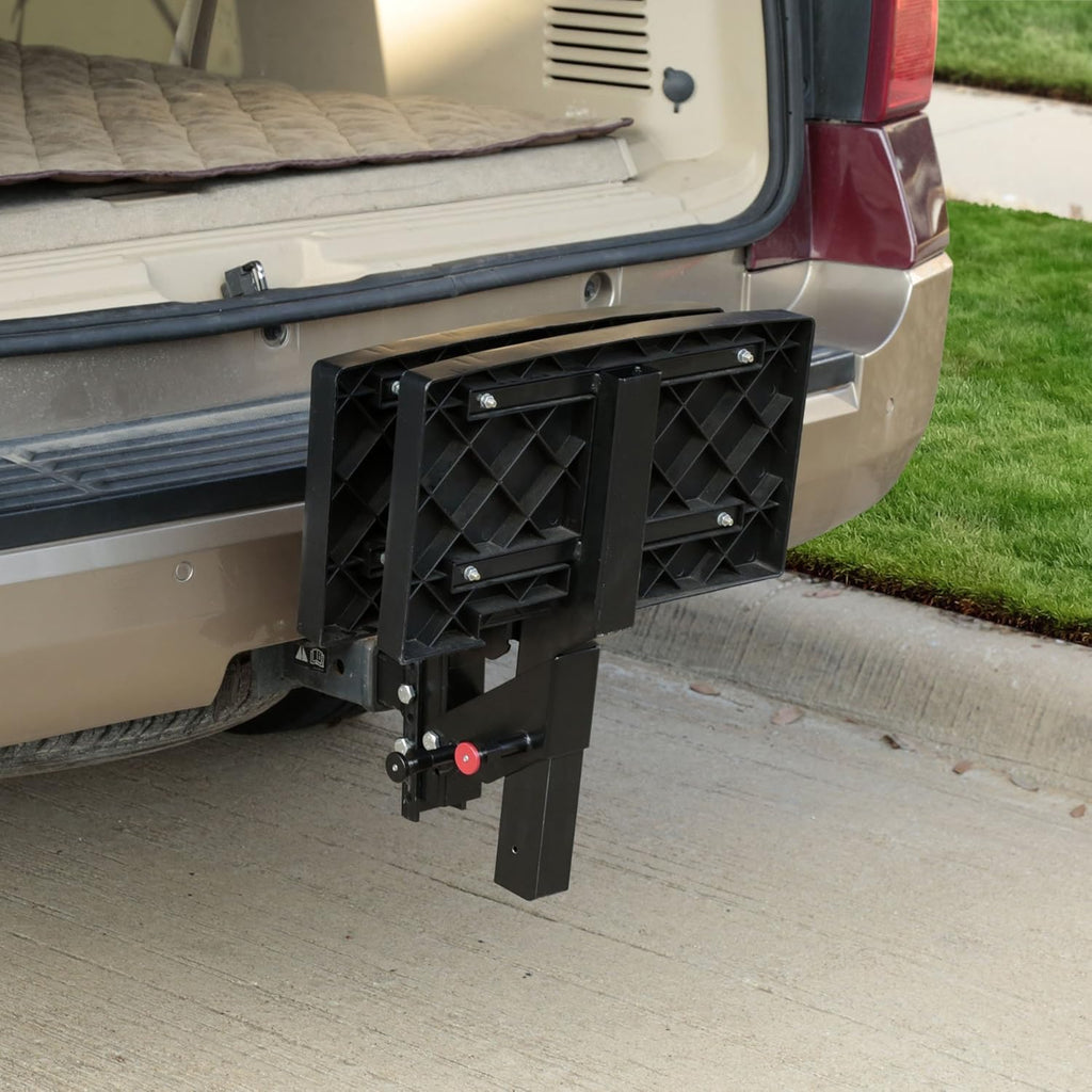 Dog Hitch Step for 2 Inch Vehicle Hitch, Folds Down, Supports Pets up to 200 lb O239