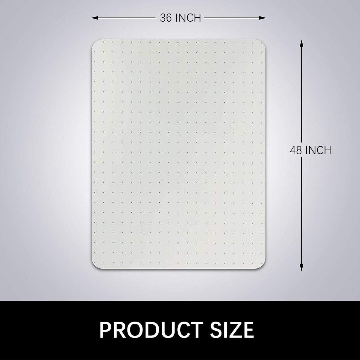 Clear Studded PVC Carpet Chair Mat Q706653