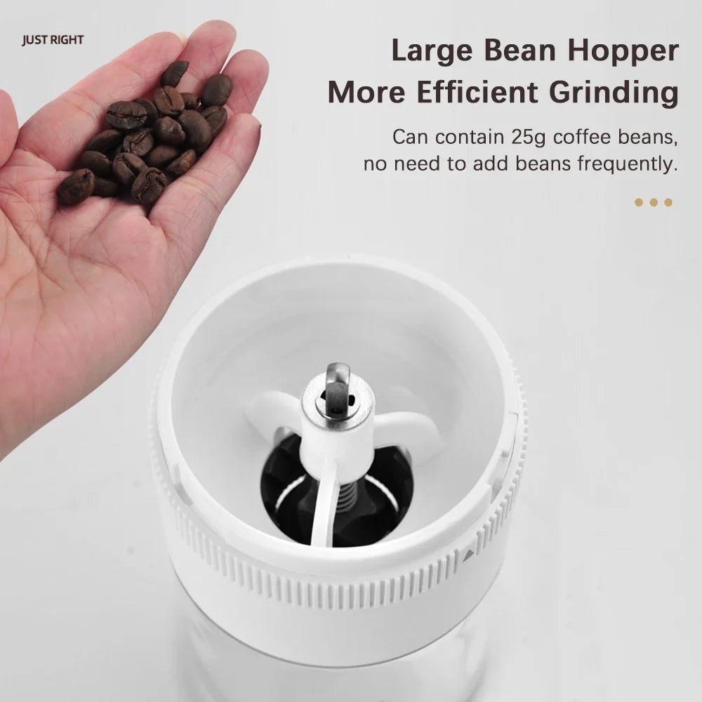 Portable Mini Electric Burr Coffee Grinder with Adjustable Coarse Fine Grinding Removable Chamber L73576